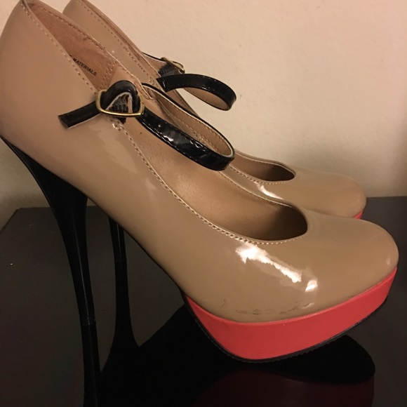 Multi color heels with ankle strap - Picture 2 of 3